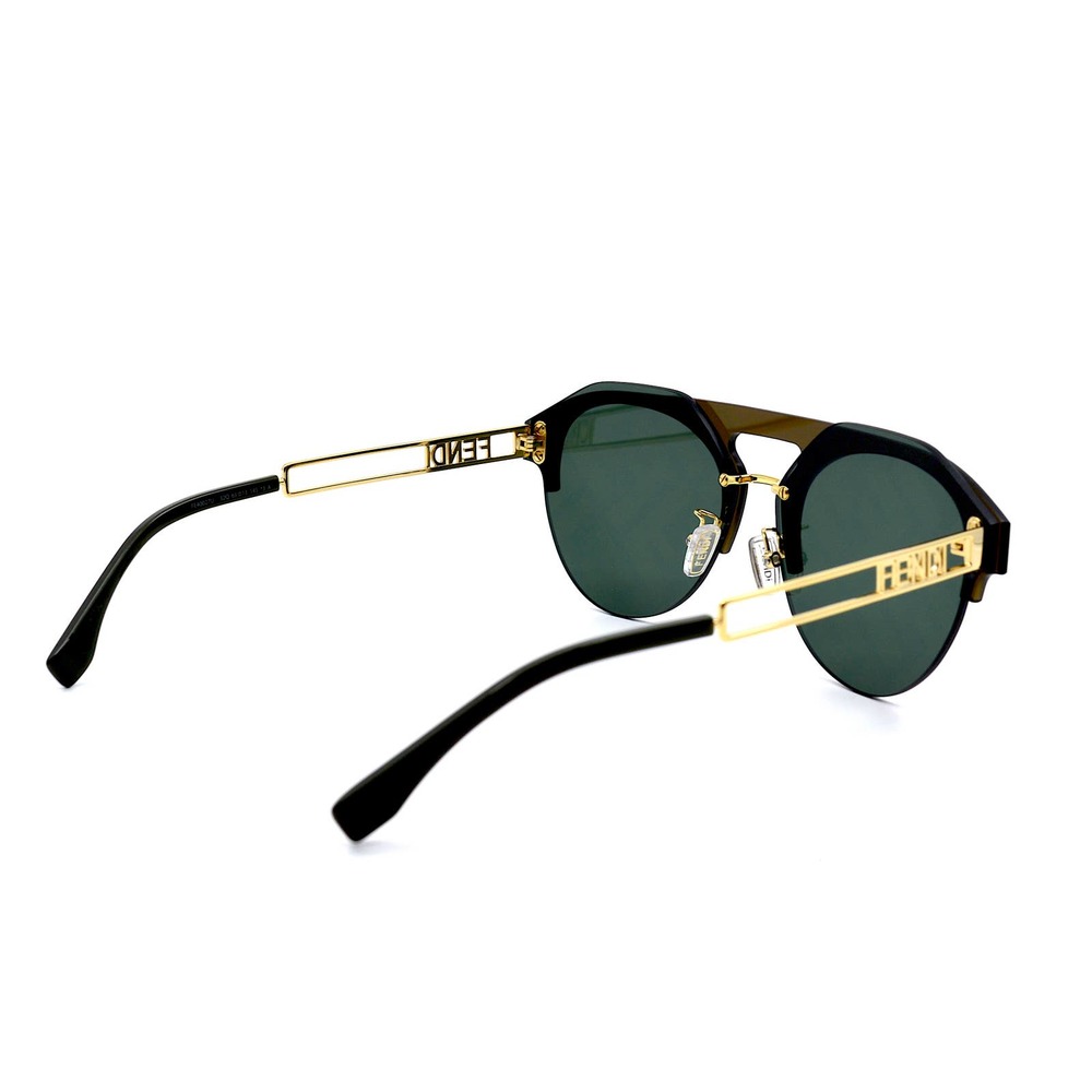 FENDI FE40027U BROWN GREEN MIRROR FF LOGO AUTHENTIC SUNGLASSES - Picture 5 of 10
